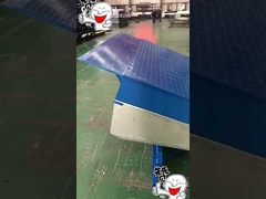 Nivelador de doca azul com lábio retrátil