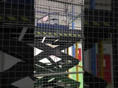 Instalação de uma mesa de elevação de tesoura para carga e descarga no armazém do cliente