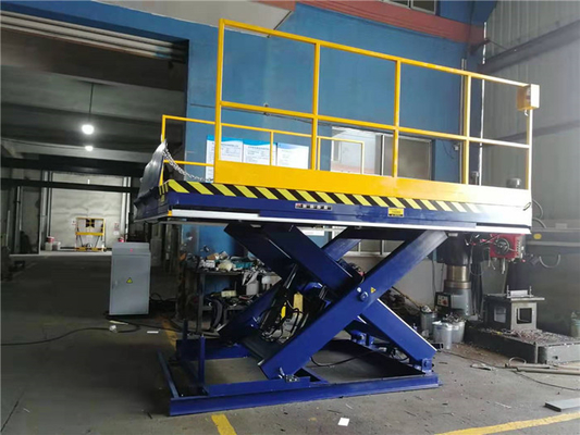 Pit Mounted Stationary Scissor 4000kg Hydraulic Dock Lift With Toe Guard