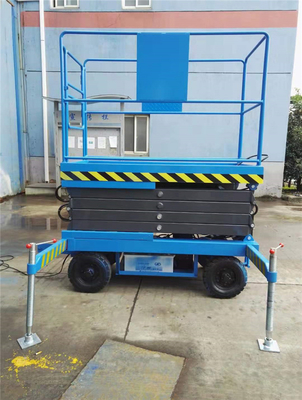 Have Manual Lowering Valve And 24VDC Battery Voltage Scissor Mobile Access Platform