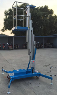 Aluminum Alloy Mobile Aerial Work Platform 6M Height 100KG Ewp Platform