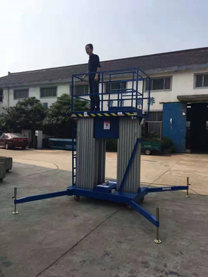 Aluminum Alloy Triple Mast Aerial Work Platform Explosion Proof Safety Valves