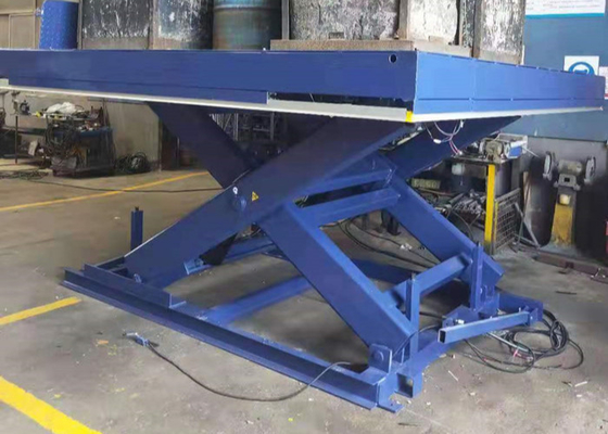 Loading Hydraulic Scissor Lift Dock Leveler With Emergency Button And Safety Valves