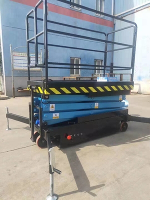 o elevador hidráulico móvel de 6m com móbil scissor o tamanho da estrutura do braço e da plataforma de 1800*1000mm