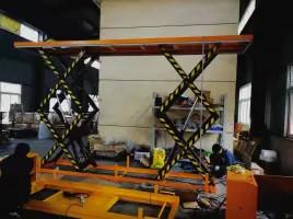A grande válvula lisa do anti patim Scissor o tamanho da tabela da plataforma 3500mmx1500mm do elevador
