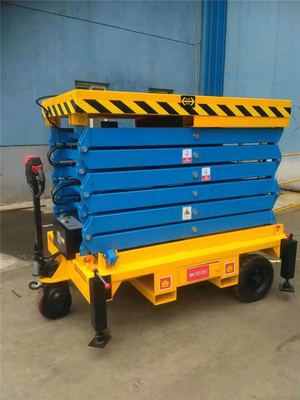 O Portable móvel hidráulico motorizado das válvulas à prova de explosões da caminhada da roda Scissor o elevador