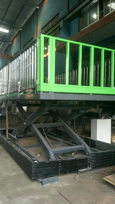 Tabela de elevador hidráulico estacionária do armazém com grande plataforma e carga resistente